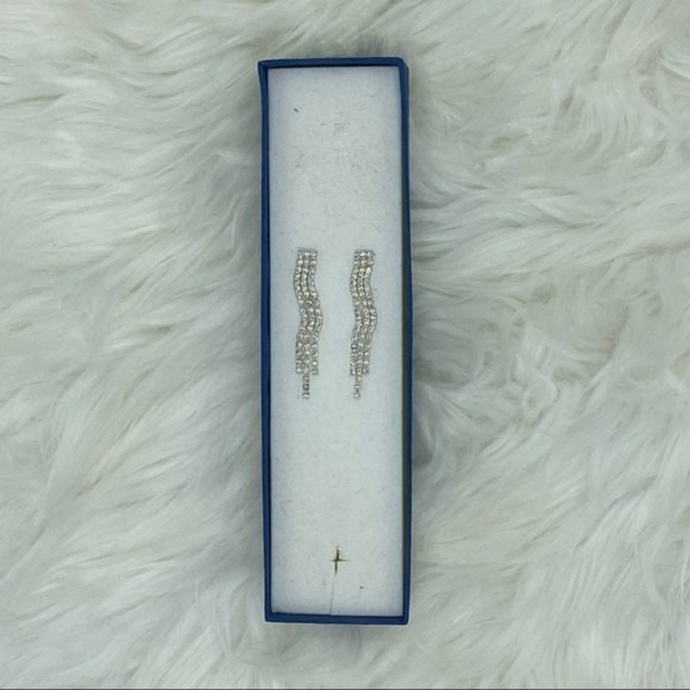 NEW Elegant Crystal Waterfall Dangling Earrings